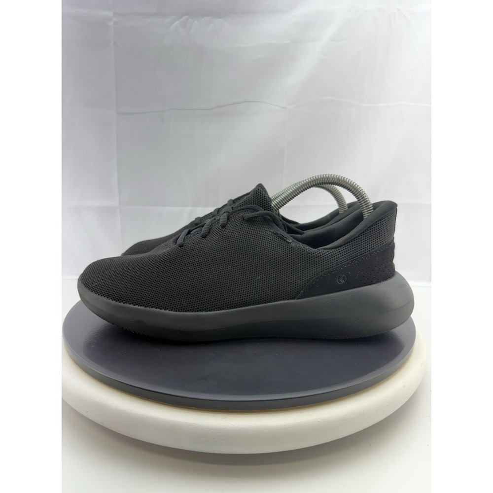 Kizik‎ Madrid Eco Womens 10 Black Knit Hands Free Lace Up Walking Sneakers Shoes